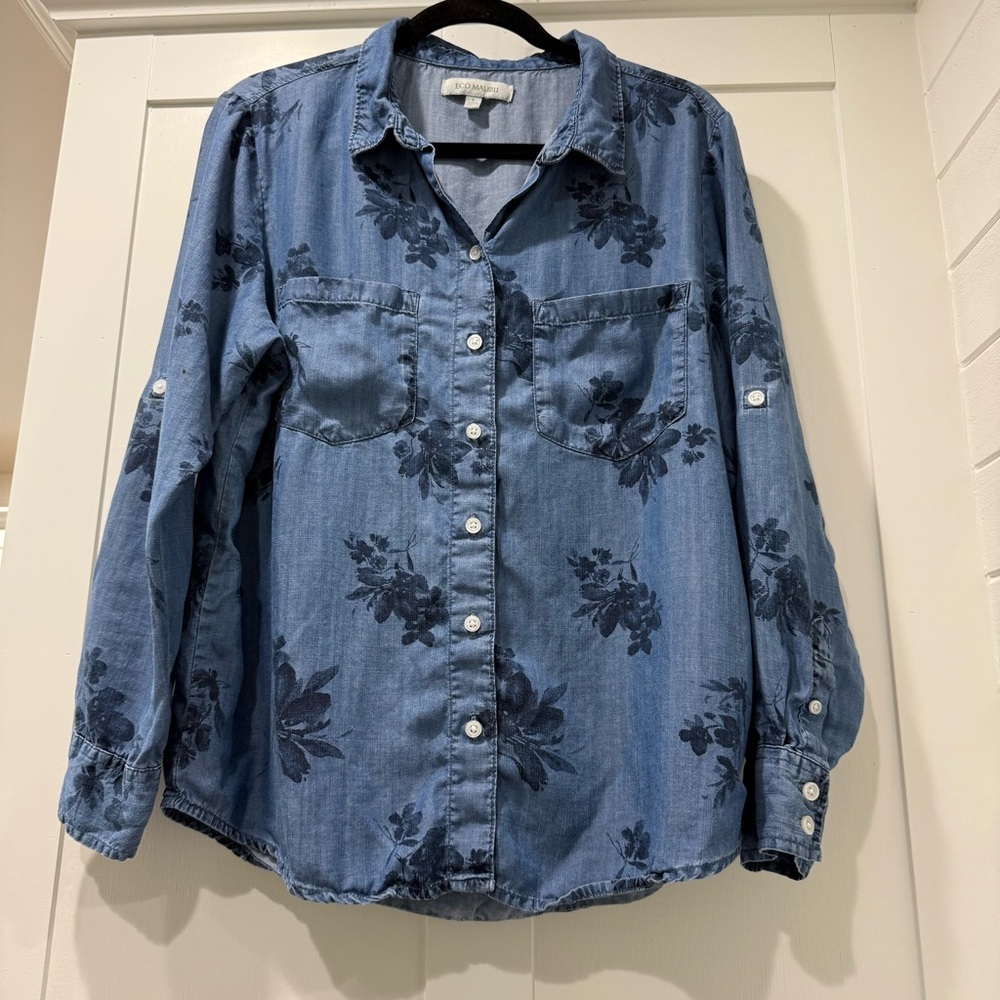Eco Malibu Blue‎ Floral Shirt